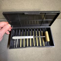 John Masen 11 pc Pin Punch Set Brass Hammer Gunsmith Drift Pin Punch Set