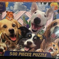 New dog theme jigsaw puzzle. Really cute. 