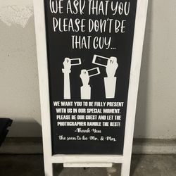 UNPLUGGED WEDDING CEREMONY SIGN