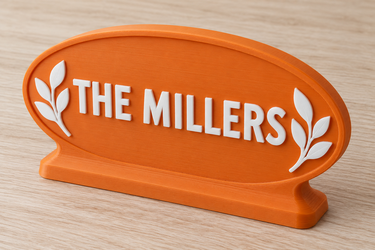 Personalized Harvest Family Name Plaque, Autumn Desk Sign, Custom Colors