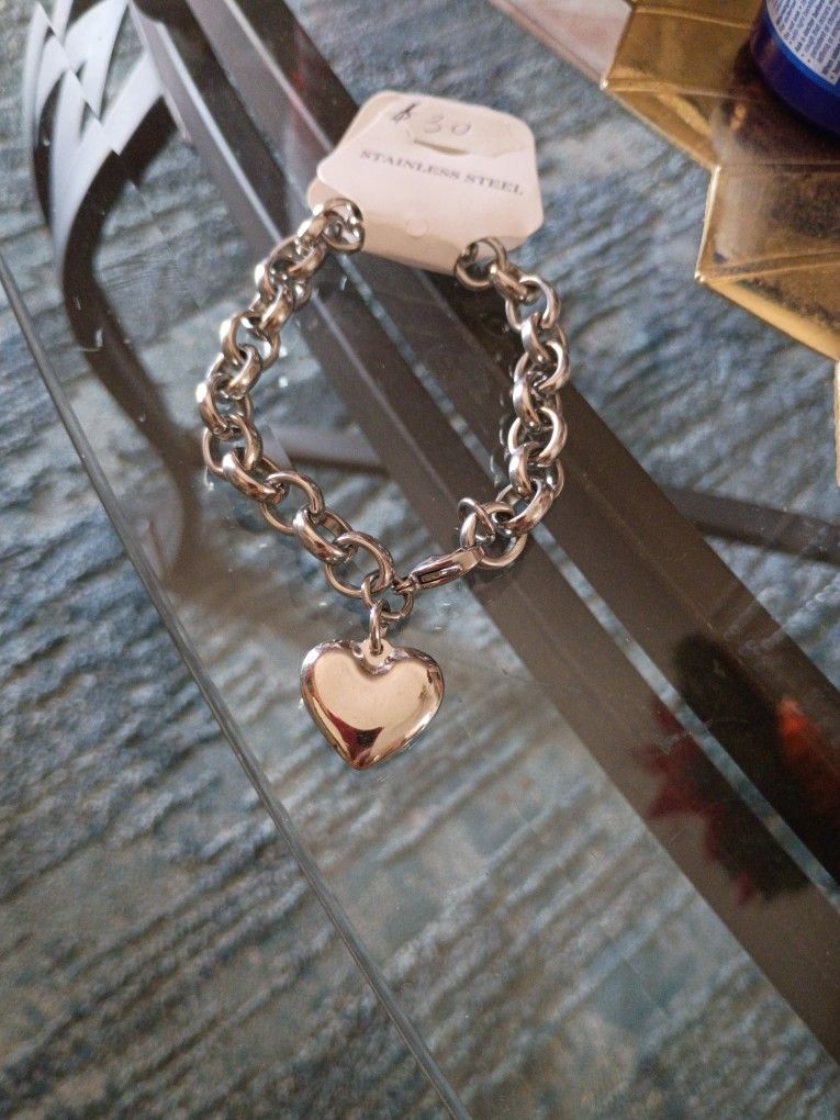 New Stainless Steel Charm Bracelet Solid 8in Mpu Serious Buyers Don't Deliver Cash Only