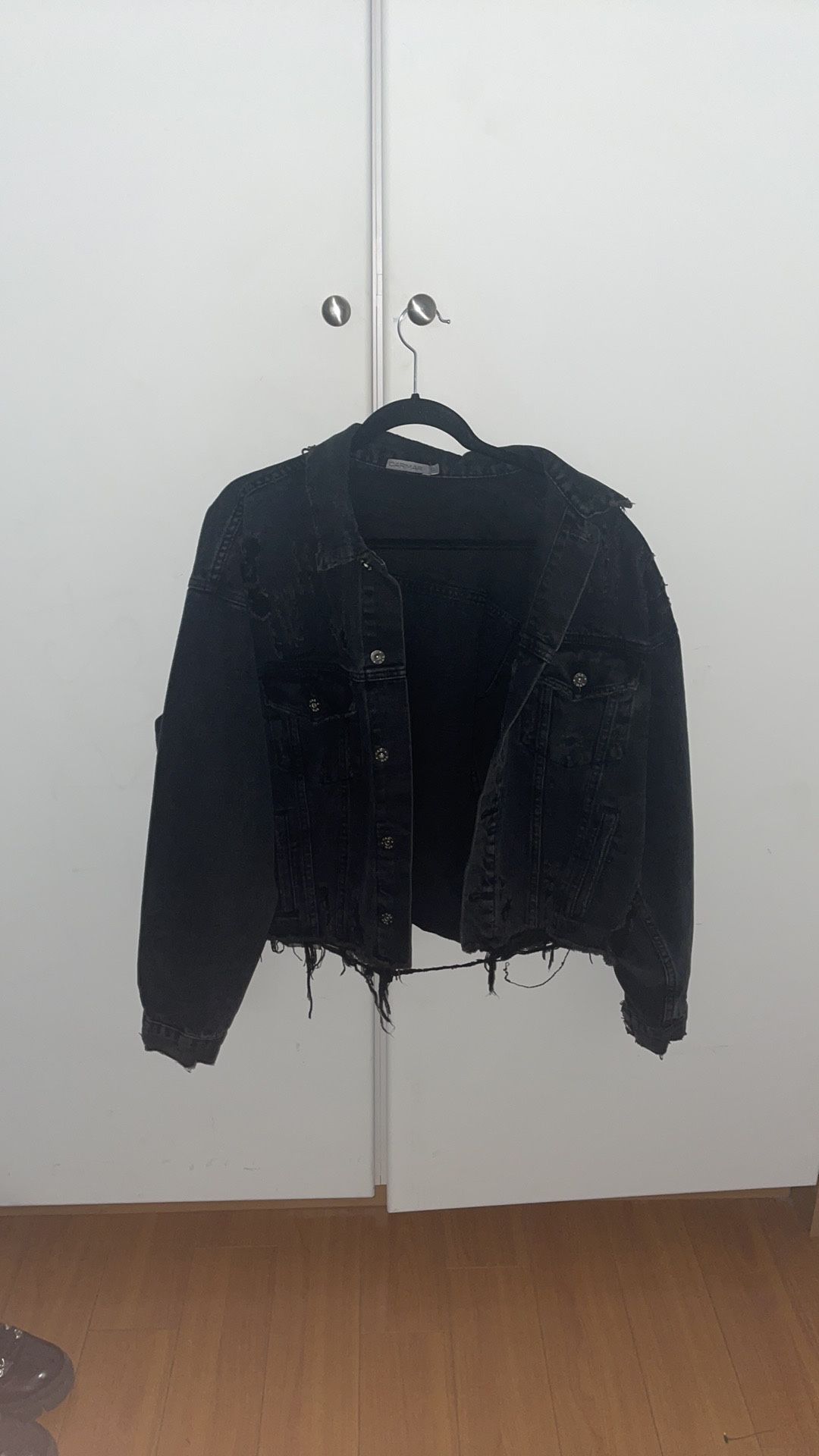 carmar black denim jacket