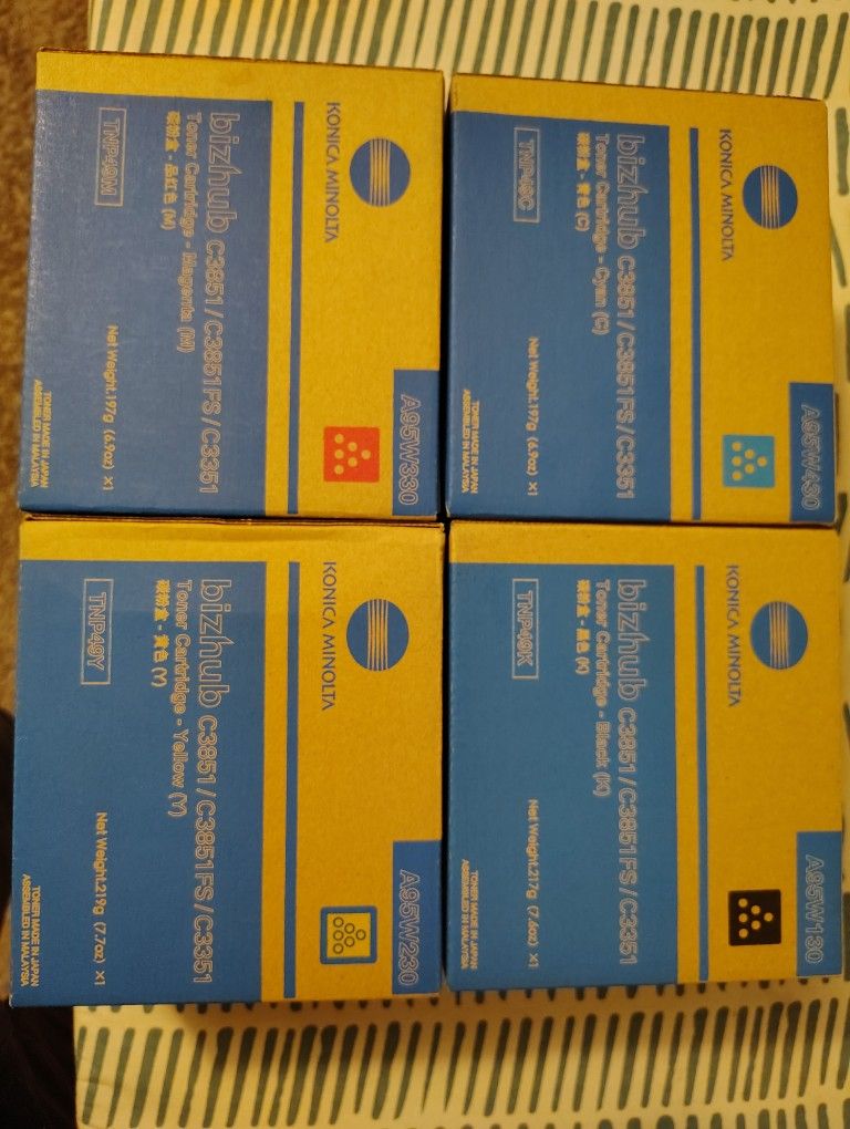 Konica Minolta Biz Hub Toner Cartridge's All 4
