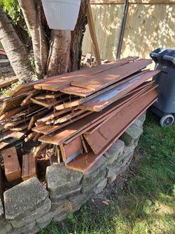 Used Reclaimed Wood Planks with Nails