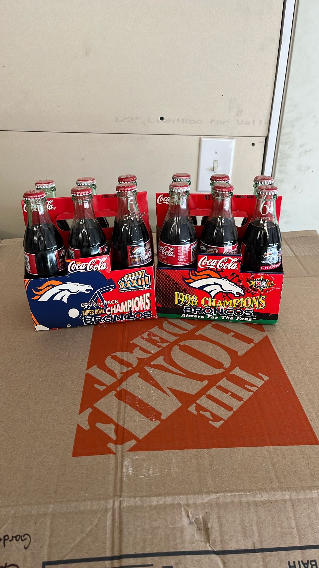 Broncos Champions Coke Bottles