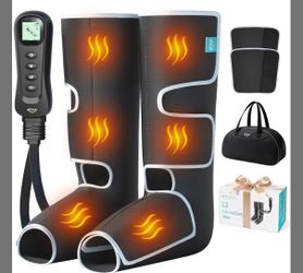Leg massager with heat