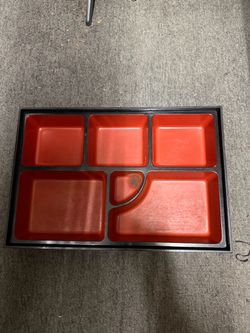 Commercial 6-compartment Japanese bento box