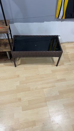 Deck chairs and table