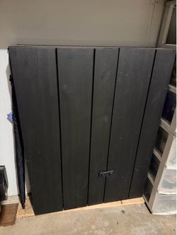Pair of Matte Black Wall Cabinets