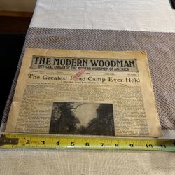 Vintage Modern Woodman Newspaper 