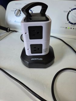 Topchances Portable Smart Socket 7 Outlet Surge Protector with USB, 2 USB Count