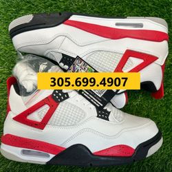 NIKE AIR JORDAN 4 RETRO RED CEMENT AJ4 NEW SALE SNEAKERS SHOES MEN SIZE 8 41 A5