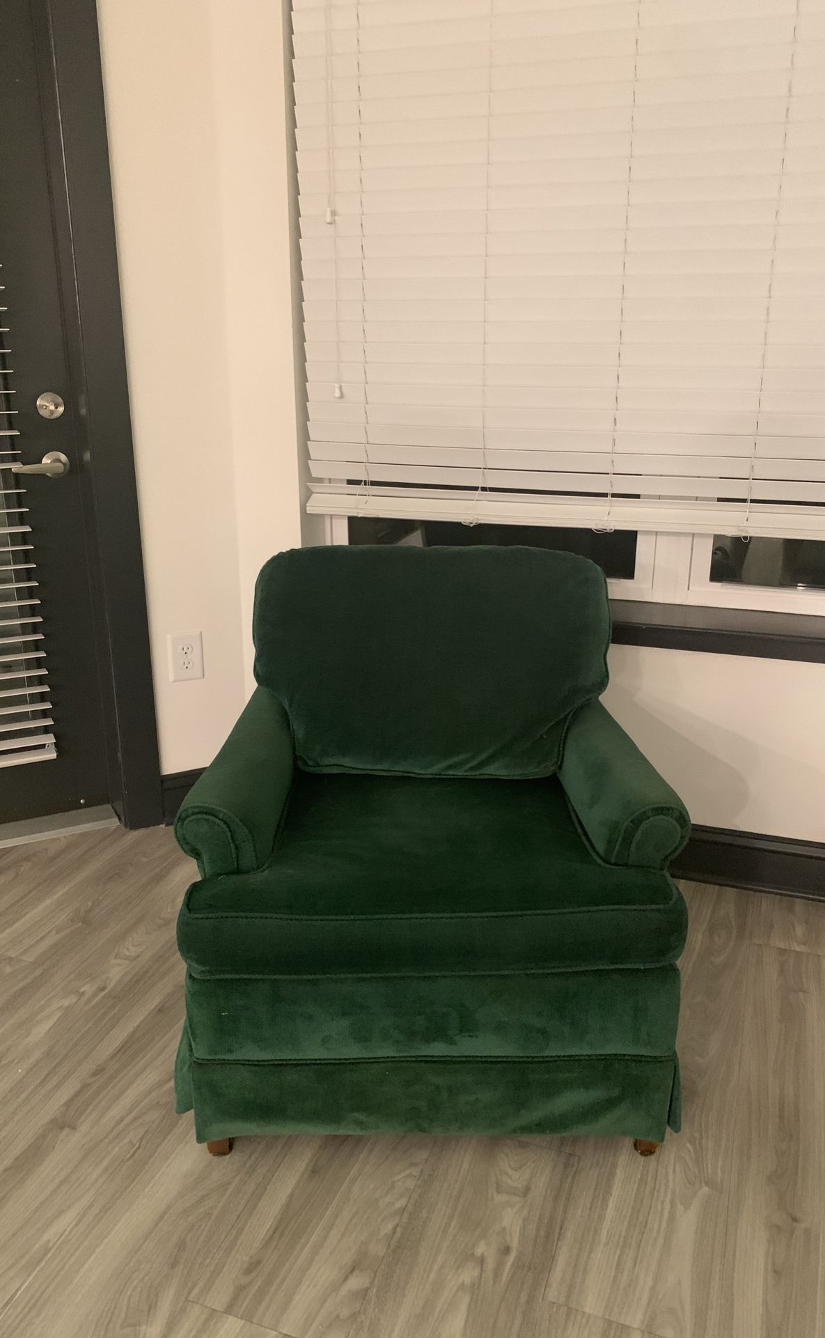 Green corduroy sofa chair