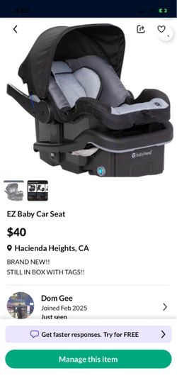 EZ Baby Car Seat