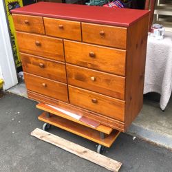 Mid century dresser USA solid wood