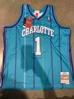 NEW! Charlotte Hornets Baron Davis Mitchell & Ness Teal 99/00 NBA Swingman Jersey XXL