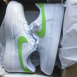 Nike Air Force 1s White/Action Green 