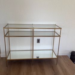 West Elm Glass Console Table 