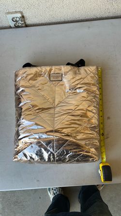 Victoria's Secret Gold Quilted Tote Bag