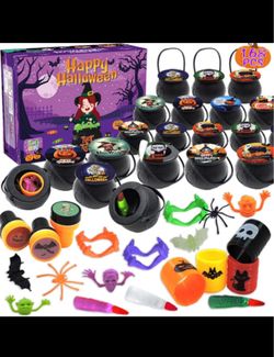 Halloween Party Favors 24 Pack Prefilled Small Plastic Witch Cauldron new