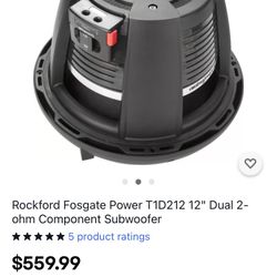 12 inches  Rockford Power T1  In Custom Box 