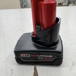 $40 Milwaukee M12 Red Lithium XC 3.0 AH Battery