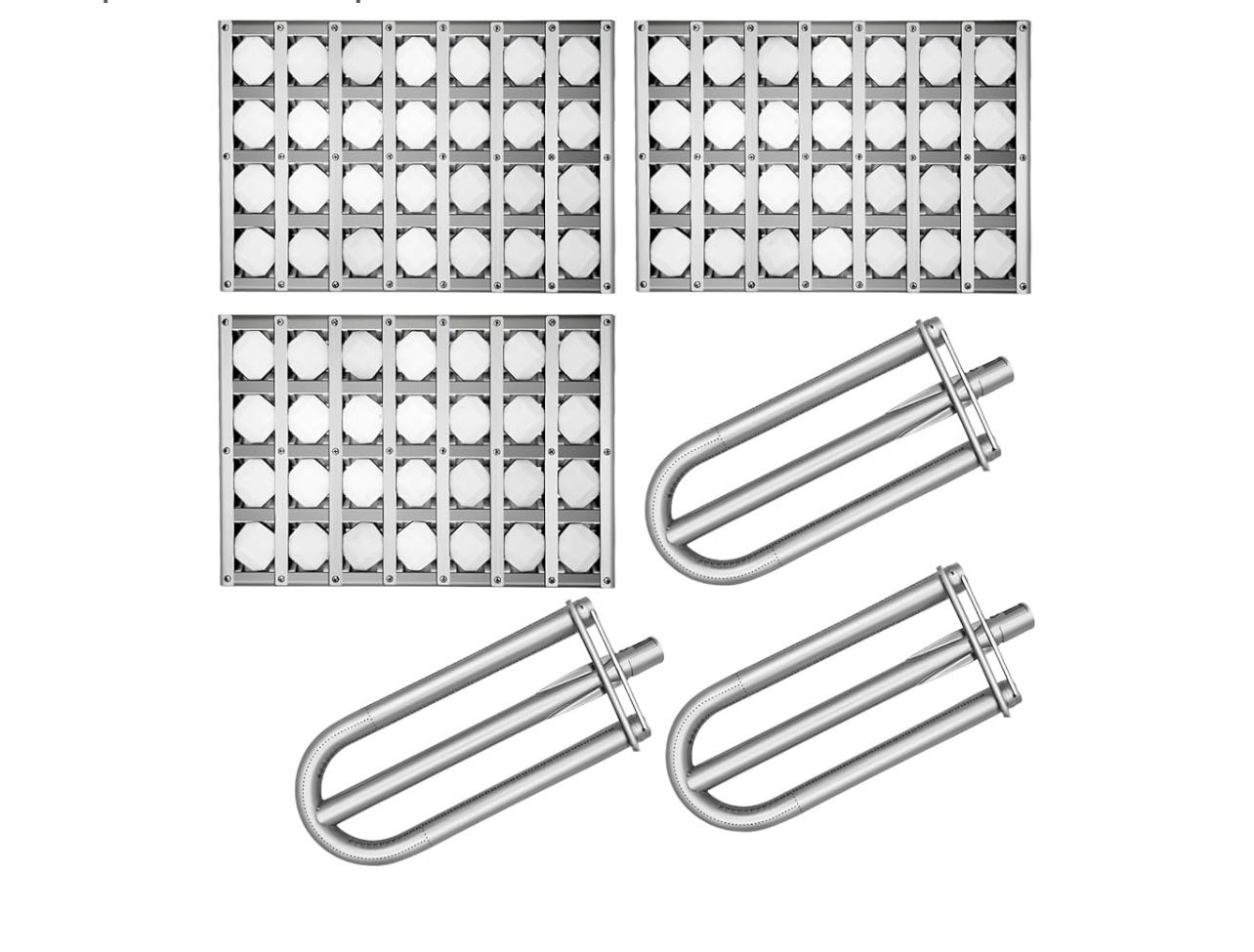 Grill Burners Grill Briquette Tray for Alfresco ALX2-30CD, ALX2-42C, ALX2-42RFG, ALX2-56, ALX2-56BFG, 18” BBQ Pipe Tubes Ceramic Briquettes Grill Repl