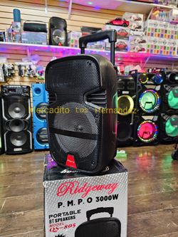 Portable Bluetooth Speaker ❗️ 8" Woofer ❗️3000w ❗️Heavy Bass🎶Usb / Aux / Sd Car - Party Karaoke 