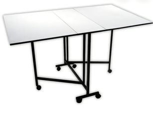 Multipurpose Table/ Writing Desk in Charcoal Black / White with Folding Top