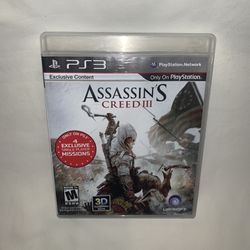 Assassin’s Creed III for the PS3