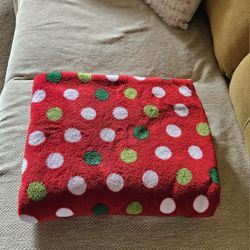 Red Polka Dot Throw $5
