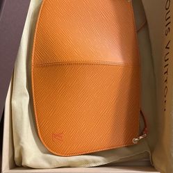 Pristine Vintage Louis Vuitton Demi Lune Pochette | Orange Epi Leather