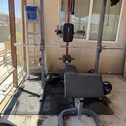 Weirder pro power rack + 300lb Olympic weight set
