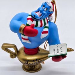 1990's Vintage Disney Grolier Aladdin Genie Christmas Magic Ornament