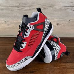*NEW* JORDAN SPIZIKE GYM RED BLACK GREY WOLF / SIZE 10