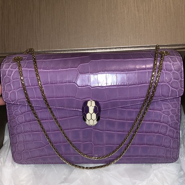 bvlgari crocodile bag