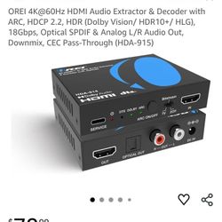 Orei 4k 60hz Hdmi Audio Extractor 