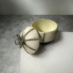 Vintage Braided Trinket Jar with Lid