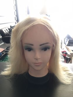 Lace Front Wig- 12 Inches- Bleach blond 
