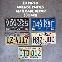 LICENSE PLATES/MAN CAVE DECOR