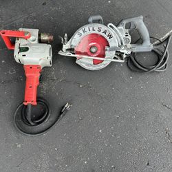 Milwaukee Hole Hawg & Skill Saw 