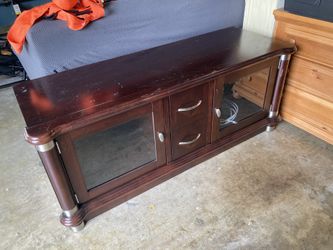 Dark Wood TV Stand, Media Console