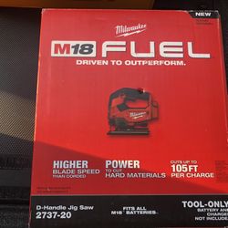 Brand New Milwaukee M18 FUEL 18V Lithium-Ion Brushless Cordless Jig Saw (Tool-Only)