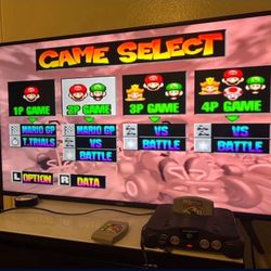 Nintendo 64 with games 