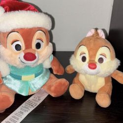 DISNEY STORE (CHIP AND DALE) CHIP PLUSH SET