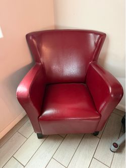 Red accent chair