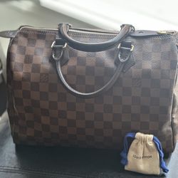  Louis Vuitton Speedy 30 Damier Ebene for $825 