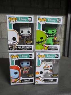 Funko Pop Nightmare Before Christmas Hot Topic Holiday 2022 Set of 4