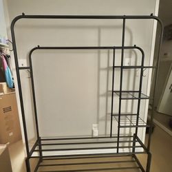 Heavy Duty Clothing Rack With Shelves - Storage 