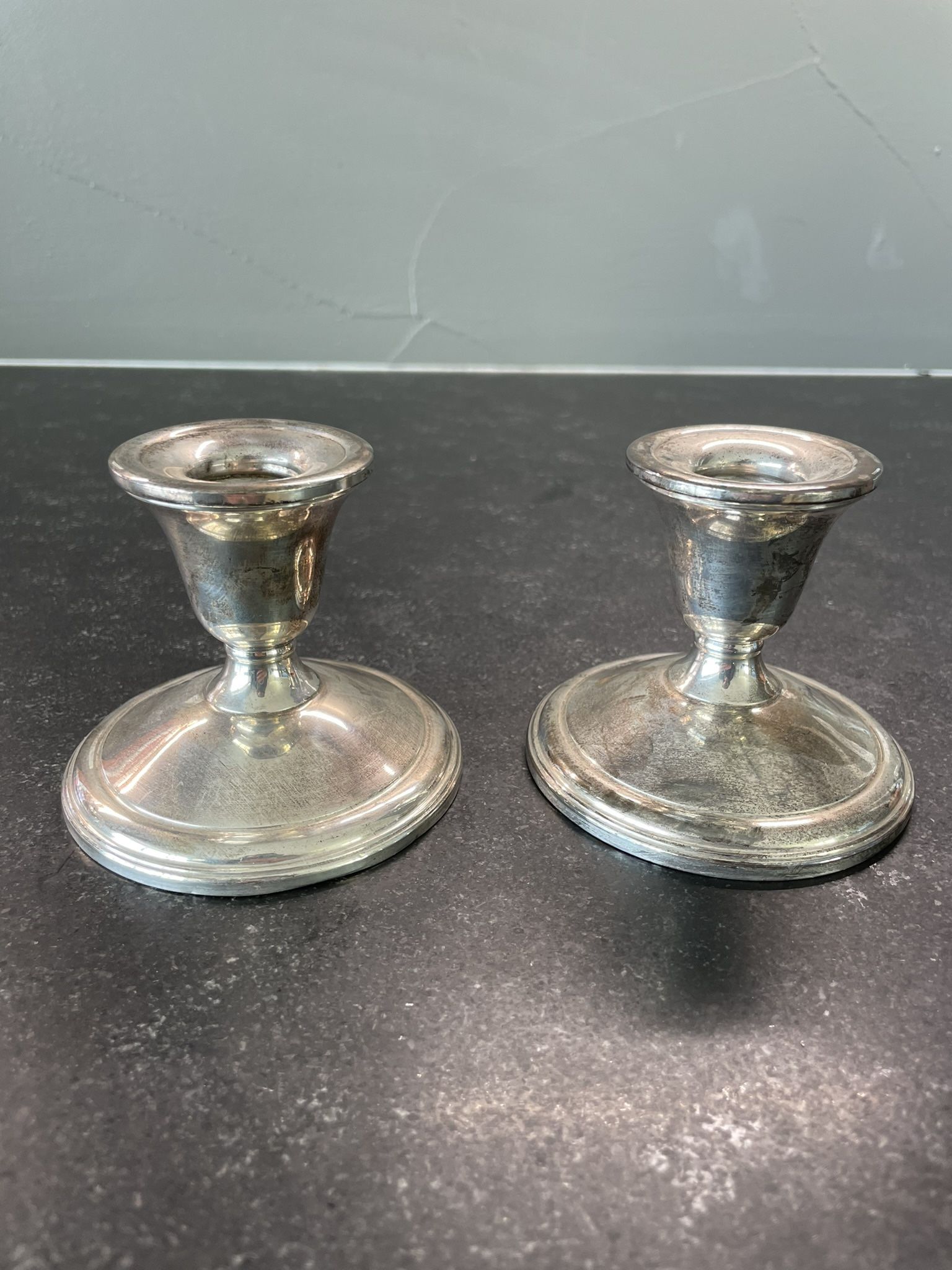 Silver Candlestick Holders